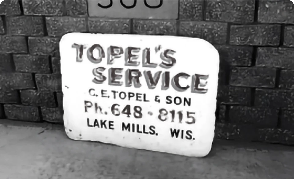 One of the first Topel's Service signs